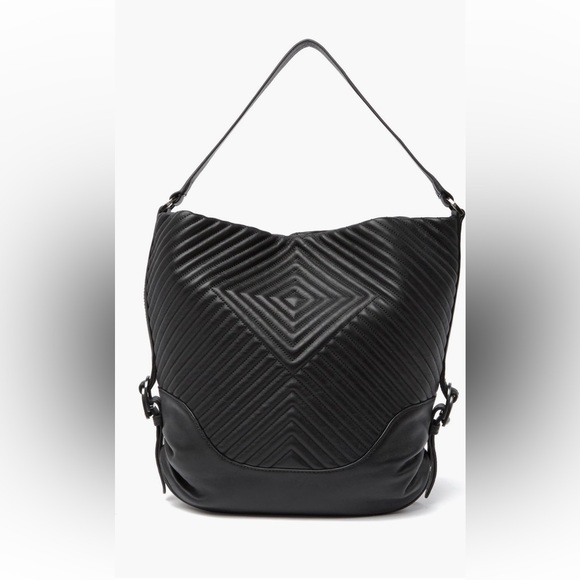 Vince Camuto Black Hobo Leather Bag - Picture 1 of 6